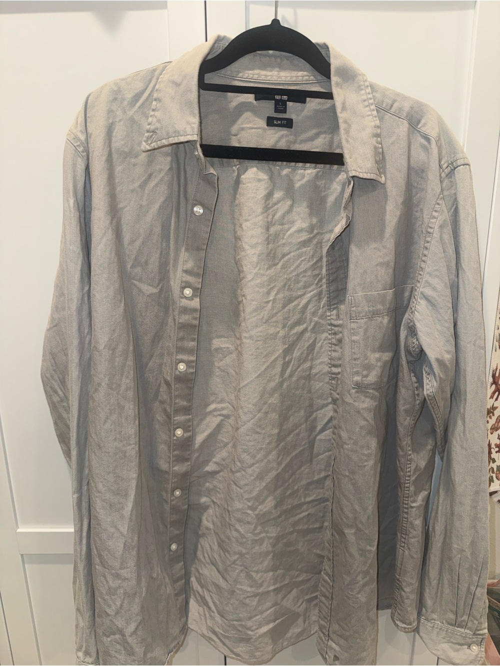 Uniqlo Light Gray Casual Shirt Jacket